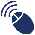 navy wireless mouse icon