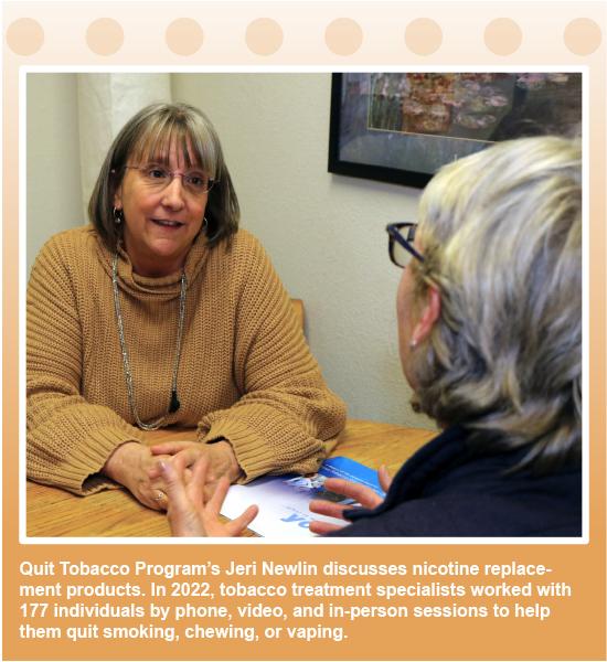 photo of Jeri Newlan with client