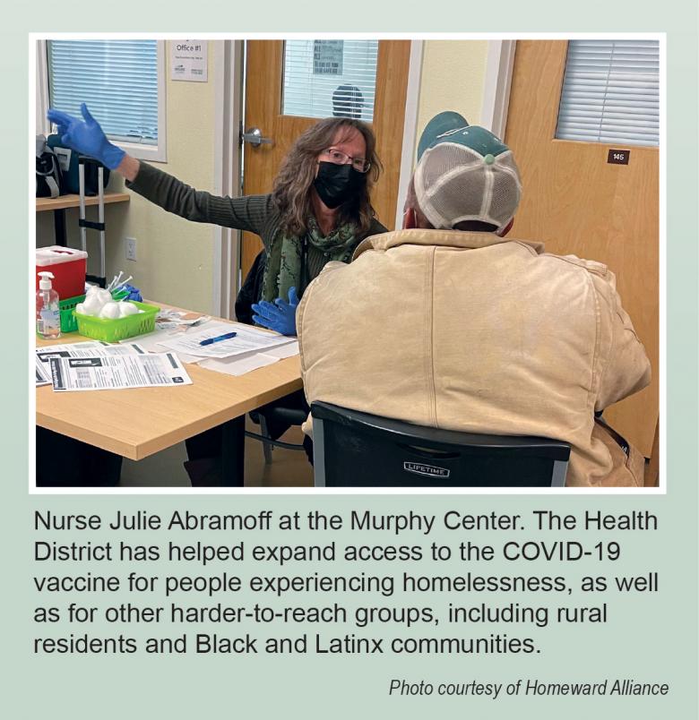 Health District staff at vaccine clinic